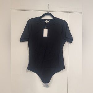 Good American Black Short Sleeve Bodysuit | Size 4 | NWT